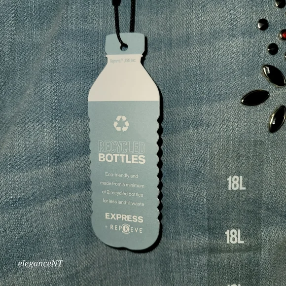 Express Light Blue wash Stretch Ankle legging Super High rise Jeans Sz: 18 L NWT - Picture 3 of 11